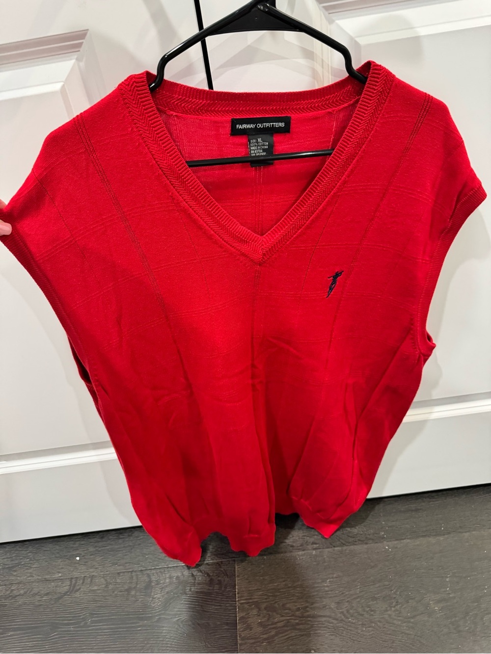 Fairway Outfitters Red V-Neck Golf Sweater Vest